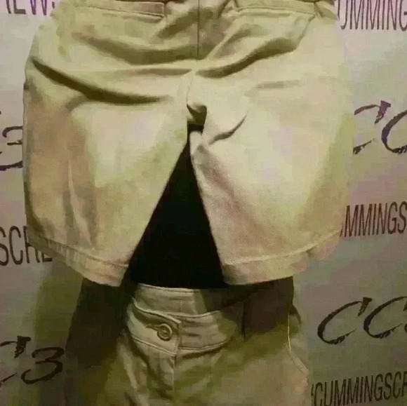 Wonder Nation girls approved school uniforms adjustable waist shorts khaki 8 - Picture 4 of 7